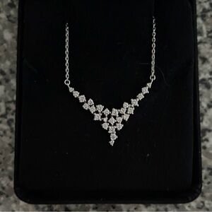 White gold diamond necklace